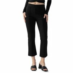 Budget ❤️ Sanctuary The East Mod High Rise Elasticized Waist Crop Flare Leggings Black 🎁