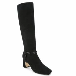 Coupon 🔥 Sanctuary Electric Suede Buckle Chain Mid-Calf 🥾 Boots Acorn 🔥