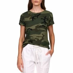 Hot Sale ๐ฅ Sanctuary The Perfect Knit Crew Neck Short Sleeve Camouflage Printed Tee Hiker Camo ๐