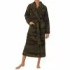 Outlet 🎉 Sanctuary Camo Print Long Sleeve Shawl Collar Long Cozy Sherpa Robe Green Print ✨