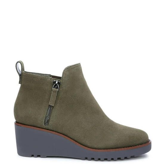 Hot Sale 🧨 Sanctuary Evolve Suede Side Zip Wedge Booties Olive Oil 🤩 - Image 2