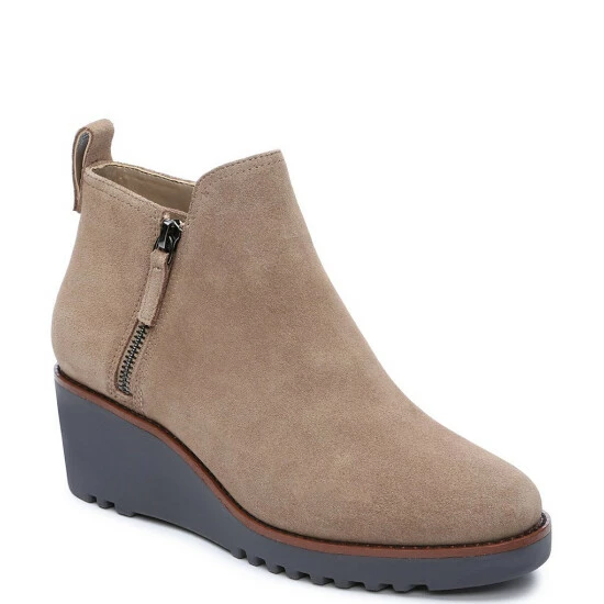 Hot Sale 🧨 Sanctuary Evolve Suede Side Zip Wedge Booties Olive Oil 🤩 - Image 9