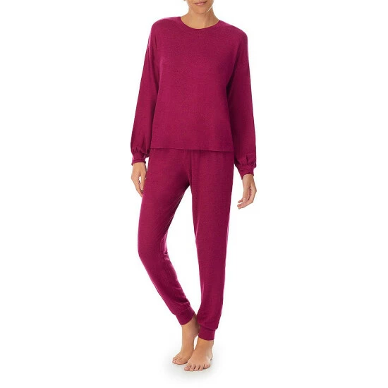 Top 10 ⭐ Sanctuary Long Sleeve Round Neck Popover And Joggers Marled Sweater Knit Pajama Set Purple Print ❤️