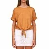 Best Sale ✨ Sanctuary All Day Tie Waist Crew Neck Short Rolled Sleeve Tee Lion 👍