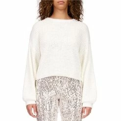 Budget ๐ Sanctuary Under The Stars Crew Neck Long Sleeve Chenille Sweater Creme โญ