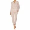 Cheapest 🤩 Sanctuary Zebra Print Long Sleeve Split V-Neck Knit Pajama Set Ivory/pink 👍