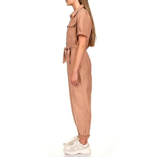 Best Pirce 🥰 Sanctuary Explorer Point Collar Short Cuffed Sleeve Overall Utility Jumpsuit Washed Lion 😀 - Image 3