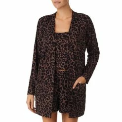 Cheap ✨ Sanctuary Leopard Print Long Sleeve Patch Pocket Coordinating Knit Cardigan Brown Print 😀