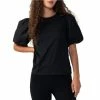 Discount 🌟 Sanctuary Dream State Knit Short Balloon Sleeve Crew Neck Top Black 😍