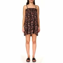 Best reviews of 🎁 Sanctuary Lakeside Dusk Floral Print Crepe Square Neck Sleeveless Babydoll Mini 👗 Dress ✨