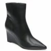 Buy 🤩 Sanctuary Pacer Leather Wedge Booties Black 😉