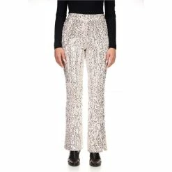 Best Pirce 🧨 Sanctuary The Kicker Sequin High Rise Charmed Flared Pants Champagne 😍