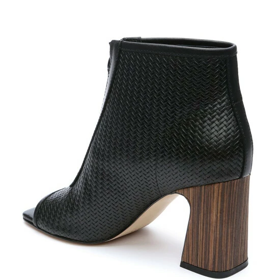 Wholesale 🎁 Sanctuary Ready Leather Peep Toe Zip Shooties Black 😍 - Image 3