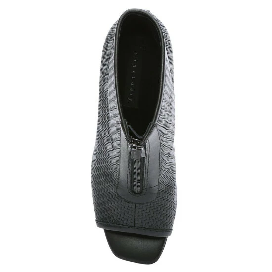 Wholesale 🎁 Sanctuary Ready Leather Peep Toe Zip Shooties Black 😍 - Image 5