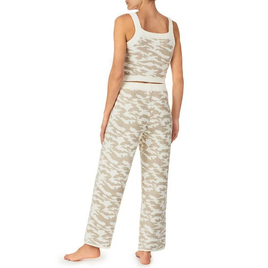 Cheap ๐งจ Sanctuary Stone Camo Print Cropped Cami And Long Pants Knit Coordinating Pajama Set Ivory Print ๐ - Image 2
