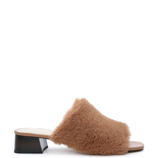 Cheap ๐ Sanctuary Rascal Faux Fur ๐ Dress Slides Acorn โจ - Image 2