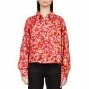 Best Pirce 😀 Sanctuary New Day Long Sleeve Point Collar Floral Print 👚 Shirt Sunset Bloom ⌛