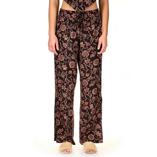 Hot Sale 🔥 Sanctuary Dusk Floral Print Side Slit Wide Leg Pull-On Coordinating Pants 🎁