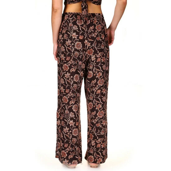 Hot Sale 🔥 Sanctuary Dusk Floral Print Side Slit Wide Leg Pull-On Coordinating Pants 🎁 - Image 2