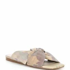 Coupon 💯 Sanctuary Flamingo Camouflage Print Suede Twist Slides Fatigue Multi 🥰
