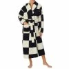 Best Pirce 😍 Sanctuary Checkered Long Sleeve Shawl Collar Long Cozy Sherpa Robe Black Check 🤩