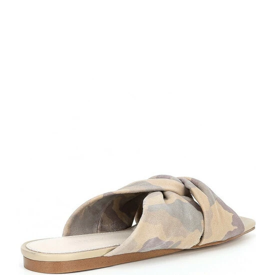 Coupon 💯 Sanctuary Flamingo Camouflage Print Suede Twist Slides Fatigue Multi 🥰 - Image 2
