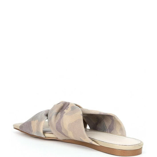 Coupon 💯 Sanctuary Flamingo Camouflage Print Suede Twist Slides Fatigue Multi 🥰 - Image 3