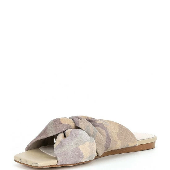 Coupon 💯 Sanctuary Flamingo Camouflage Print Suede Twist Slides Fatigue Multi 🥰 - Image 4